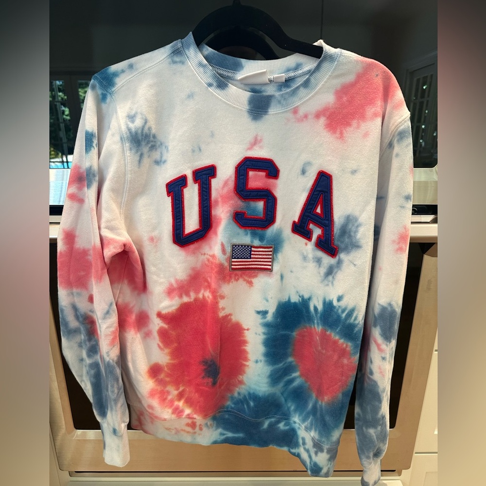 Women’s USA Tie Dyed Crewneck Sweatshirt Size M
